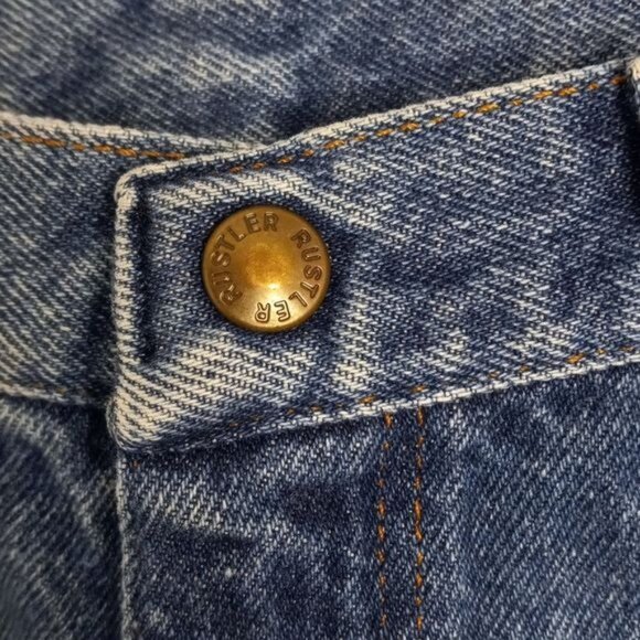 Rustler Size 16 Reg 27x28 Jeans Boys Mens Regular Fit Denim Blue Straight Leg - Picture 5 of 11